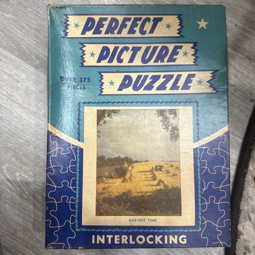 VINTAGE PERFECT PICTURE PUZZLE - HARVEST TIME - 375 PCS.